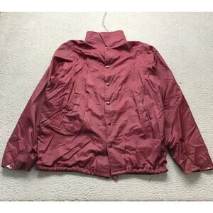 Vintage Jerzees By Russell Lined Snap Button Windbreaker Coach Jacket Men Medium